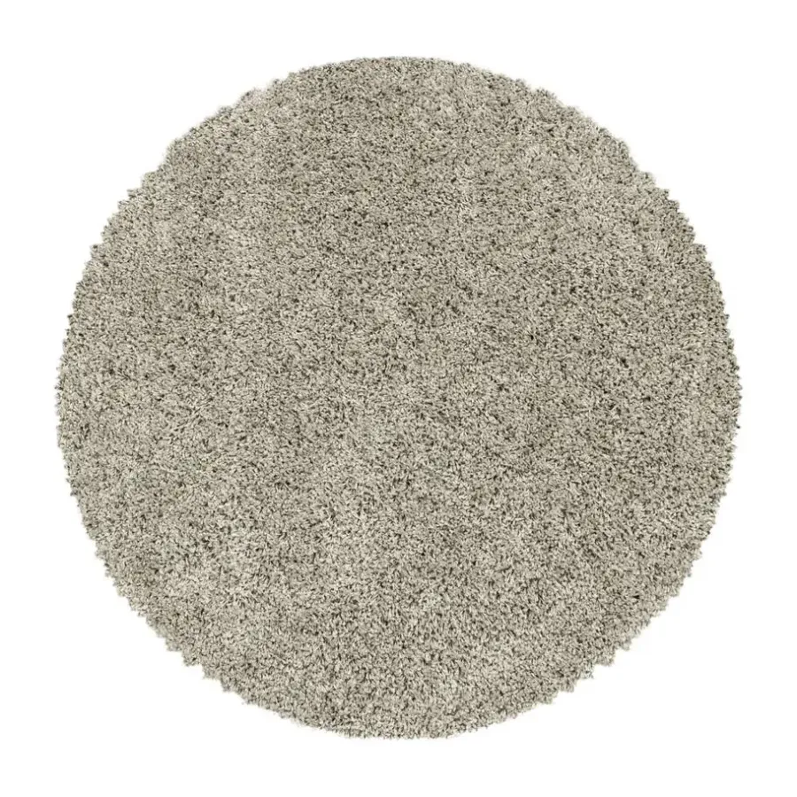 Muratap Monaco Soft Rond Shaggy Hoogpolig Vloerkleed Beige - 160 CM ROND