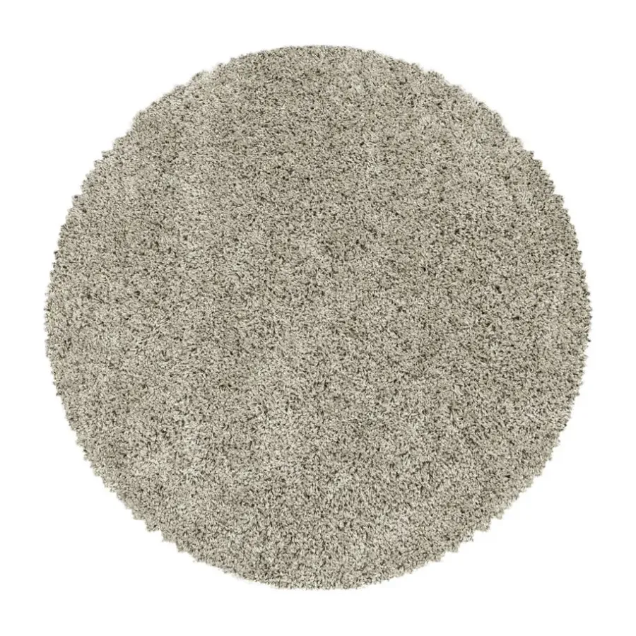 Muratap Monaco Soft Rond Shaggy Hoogpolig Vloerkleed Beige - 160 CM ROND