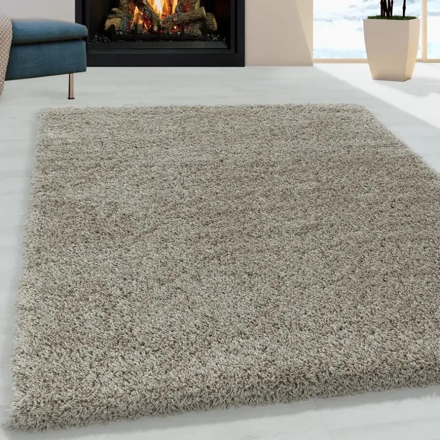 Muratap Monaco Soft Shaggy Hoogpolig Vloerkleed Beige - 300x400 CM