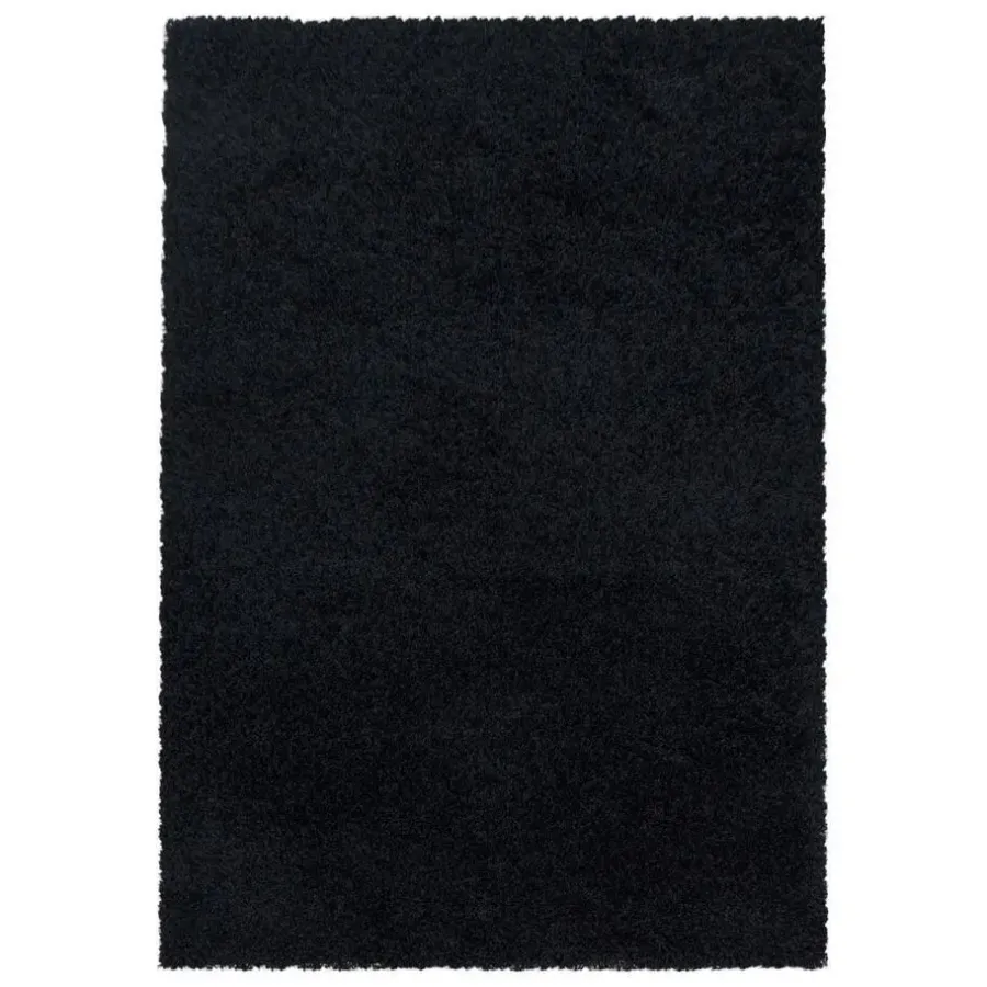 Hoogpolige Vloerkleden-Muratap Monaco Soft Shaggy Hoogpolig Vloerkleed Black - 160x230 CM