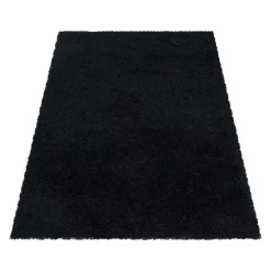 Hoogpolige Vloerkleden-Muratap Monaco Soft Shaggy Hoogpolig Vloerkleed Black - 160x230 CM