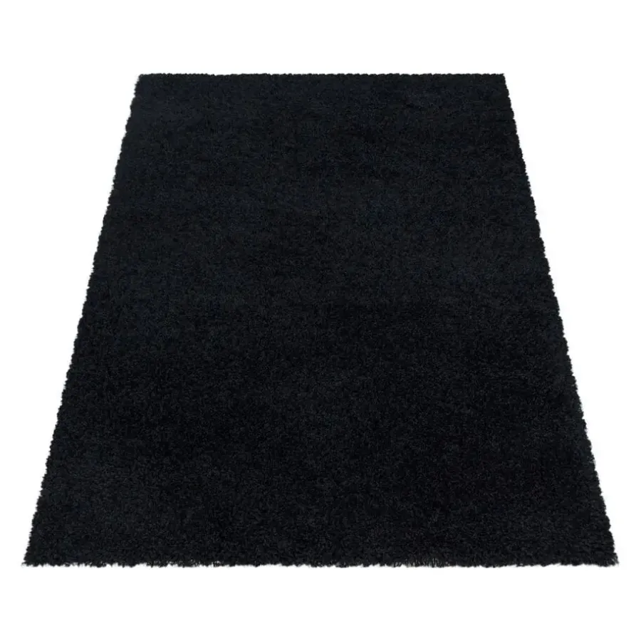 Hoogpolige Vloerkleden-Muratap Monaco Soft Shaggy Hoogpolig Vloerkleed Black - 160x230 CM