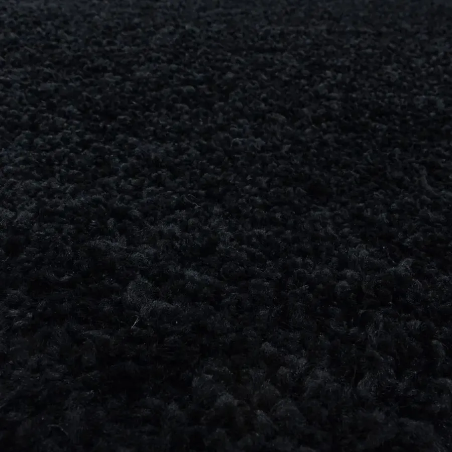Hoogpolige Vloerkleden-Muratap Monaco Soft Shaggy Hoogpolig Vloerkleed Black - 160x230 CM