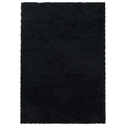 Hoogpolige Vloerkleden-Muratap Monaco Soft Shaggy Hoogpolig Vloerkleed Black - 140x200 CM