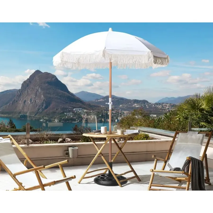 Beliani MONDELLO - Parasol - Wit - Polyester
