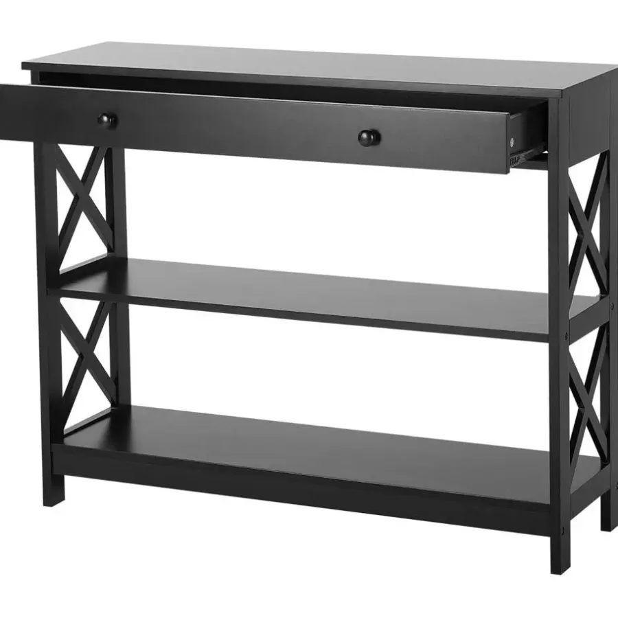 Beliani MONTGOMERY - Consoletafel - Zwart - MDF