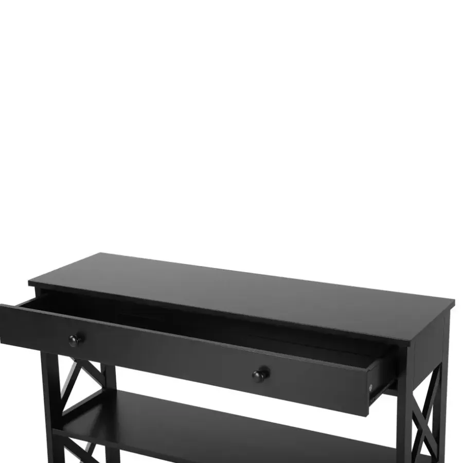 Beliani MONTGOMERY - Consoletafel - Zwart - MDF