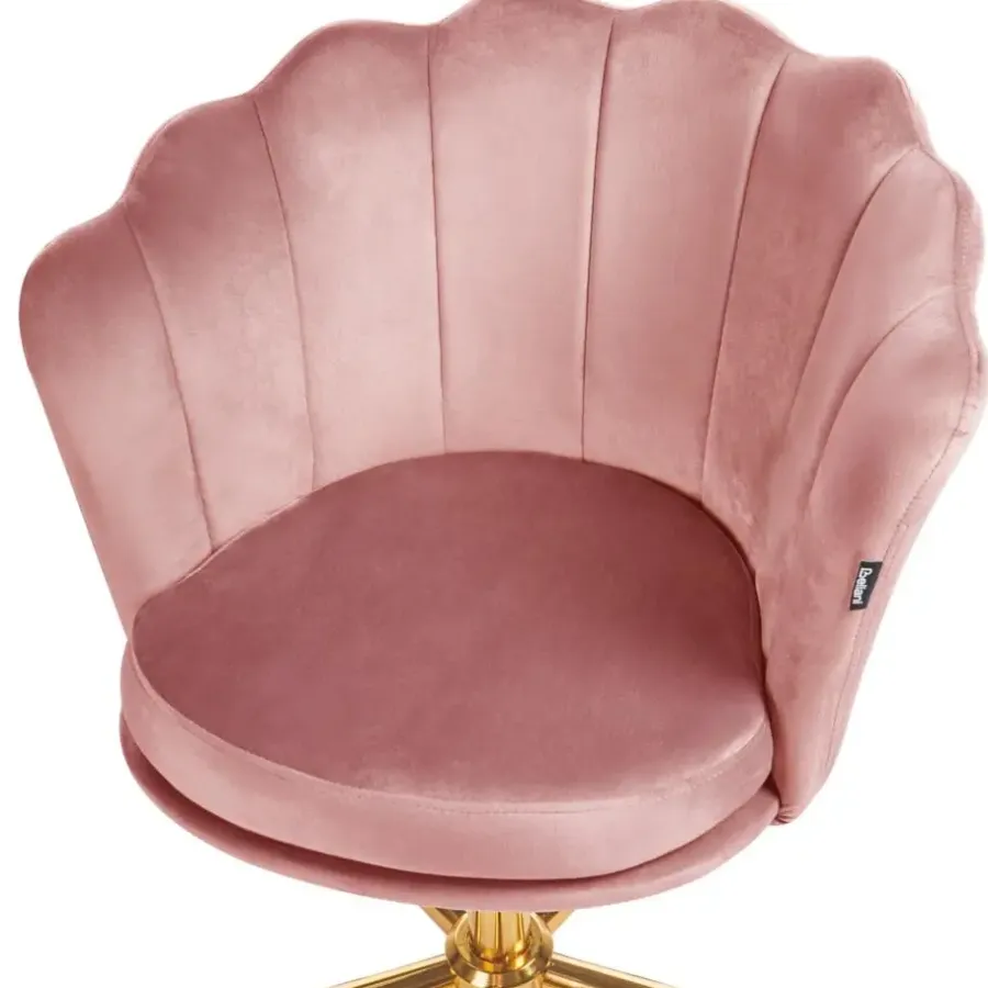Beliani MONTICELLO - Bureaustoel - Roze - Fluweel