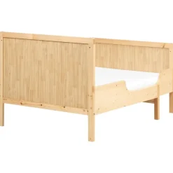 Beliani MONTIGNY - Uitschuifbaar kinderbed - Lichtbruin - Dennenhout