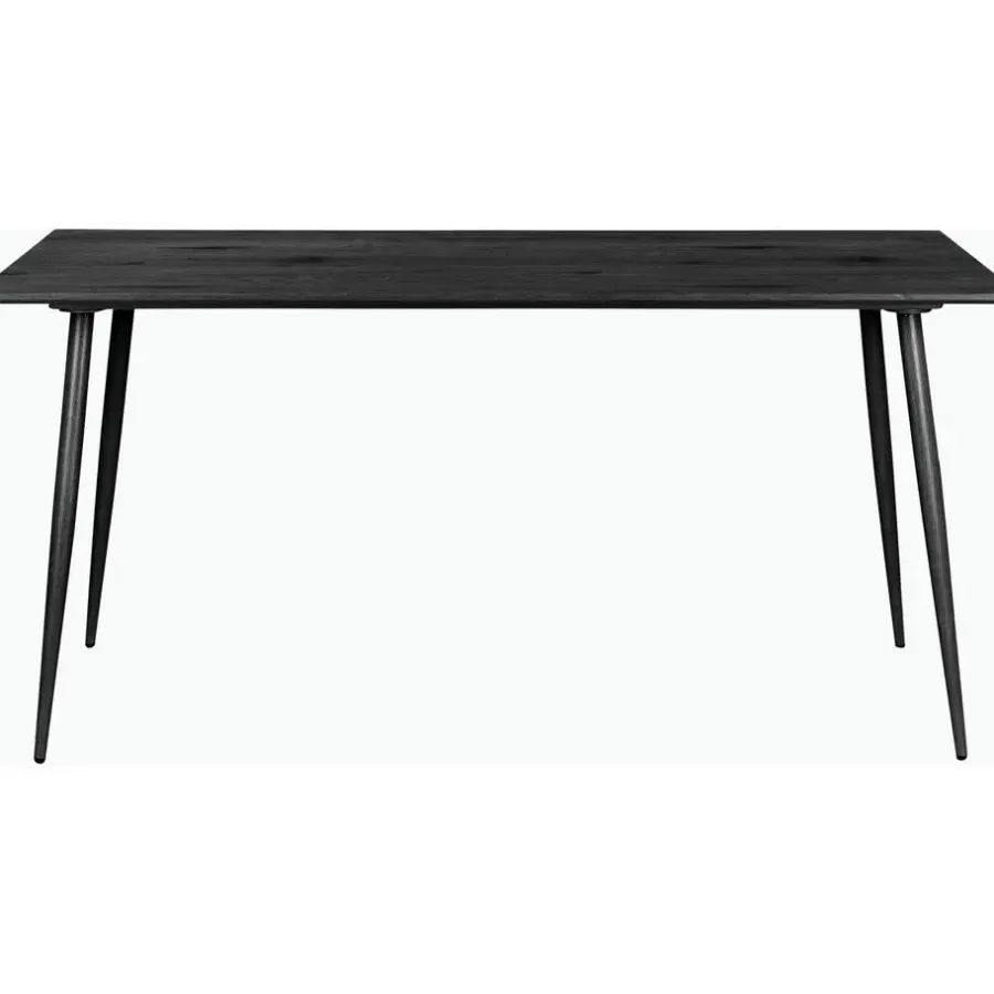 Rechthoekige Eettafels-Loft24 Monza - Eettafel 160x90 cm 6 zitplaatsen zwart hout look