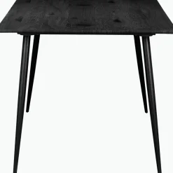 Rechthoekige Eettafels-Loft24 Monza - Eettafel 160x90 cm 6 zitplaatsen zwart hout look