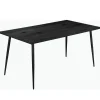Rechthoekige Eettafels-Loft24 Monza - Eettafel 120x80 cm 6 zitplaatsen zwart hout look