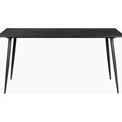 Rechthoekige Eettafels-Loft24 Monza - Eettafel 120x80 cm 6 zitplaatsen zwart hout look