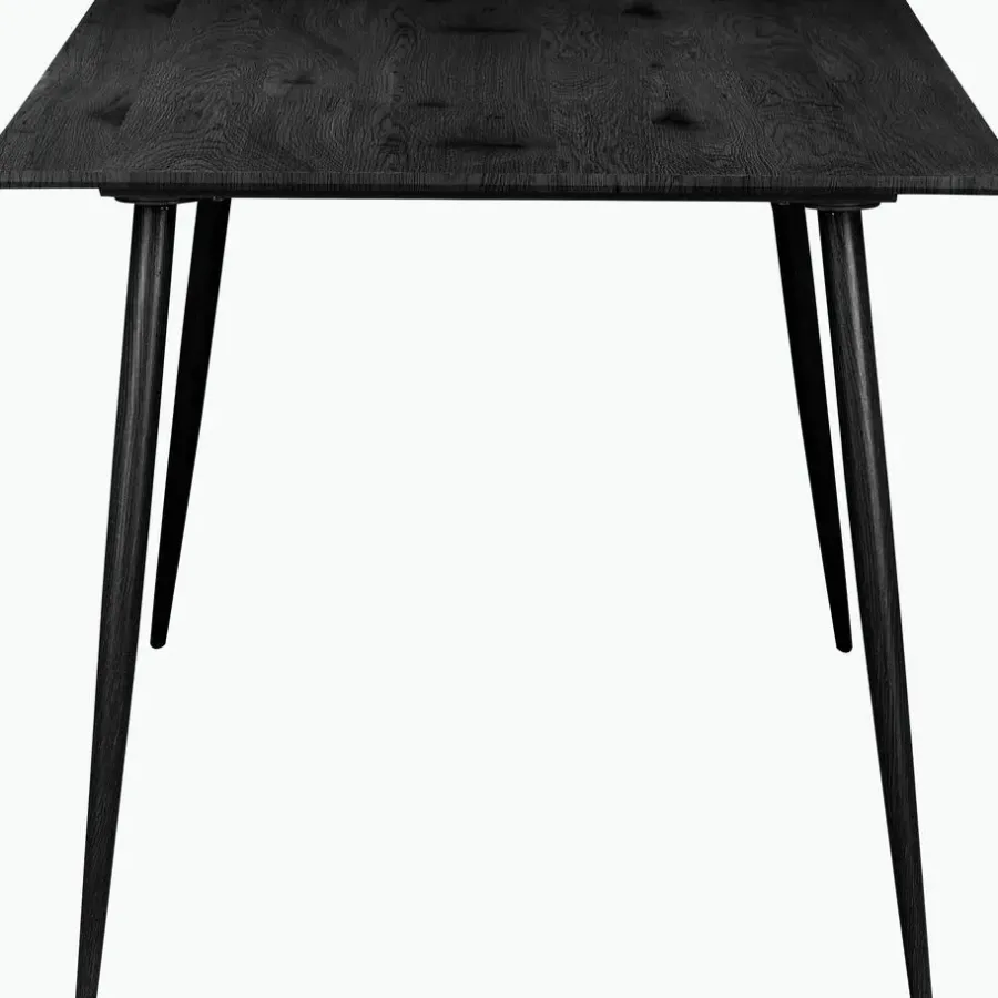 Rechthoekige Eettafels-Loft24 Monza - Eettafel 120x80 cm 6 zitplaatsen zwart hout look