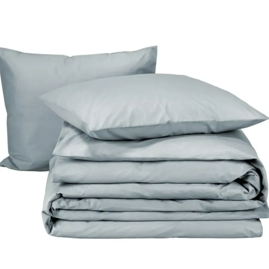 Moodit Dekbedovertrek Basil Stone Blue - Tweepersoons - 200 x 220 cm - Katoen