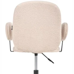 Bureaustoelen|Bureaustoelen-Leen Bakker MORAGA - Bureaustoel - Beige - Bouclé