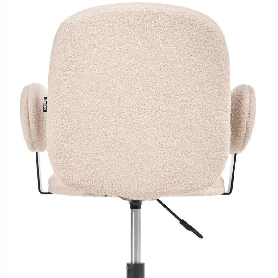 Bureaustoelen|Bureaustoelen-Leen Bakker MORAGA - Bureaustoel - Beige - Bouclé
