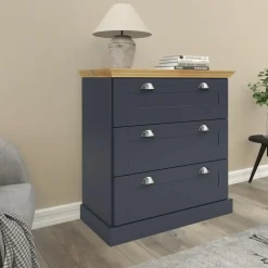 Loft24 Motala - Commode met 3 laden en grijs hout effect