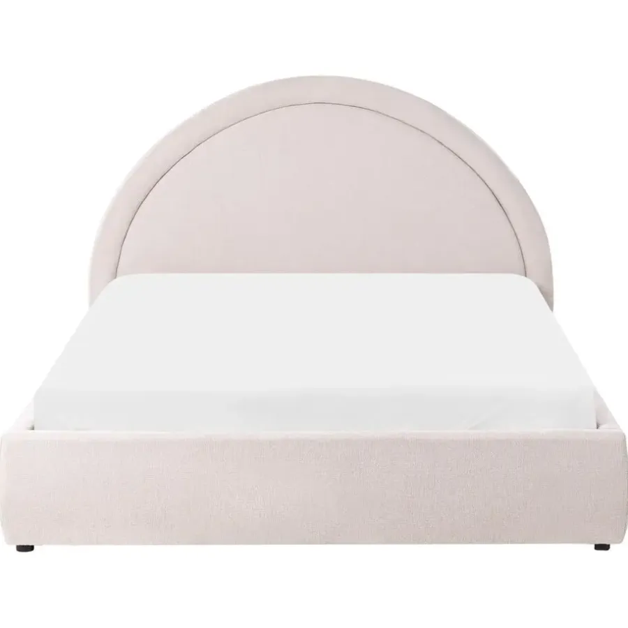 Leen Bakker MOUZON - Bed met opbergruimte - Lichtbeige - 140 x 200 cm - Stof