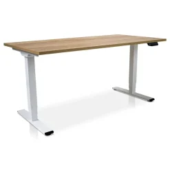 Zit-Sta-Bureaus-Lineaflex MRC MRC COMFORT elektrisch ARBO zit-sta bureau - 180x80cm - wit - robuust eiken