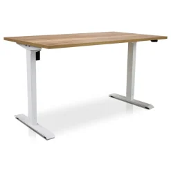Zit-Sta-Bureaus-Lineaflex MRC MRC EASY elektrisch ARBO zit-sta bureau - 120x80cm - wit - robuust eiken