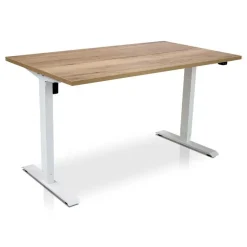Zit-Sta-Bureaus-Lineaflex MRC MRC EASY elektrisch ARBO zit-sta bureau - 120x80cm - wit - robuust eiken