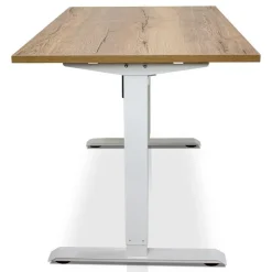 Zit-Sta-Bureaus-Lineaflex MRC MRC EASY elektrisch ARBO zit-sta bureau - 120x80cm - wit - robuust eiken