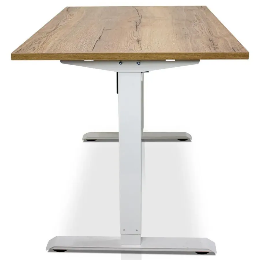 Zit-Sta-Bureaus-Lineaflex MRC MRC EASY elektrisch ARBO zit-sta bureau - 120x80cm - wit - robuust eiken