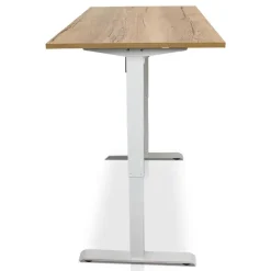 Zit-Sta-Bureaus-Lineaflex MRC MRC EASY elektrisch ARBO zit-sta bureau - 140x80cm - wit - robuust eiken