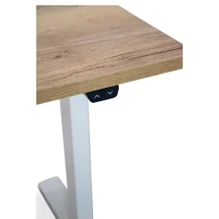 Zit-Sta-Bureaus-Lineaflex MRC MRC EASY elektrisch ARBO zit-sta bureau - 140x80cm - wit - robuust eiken