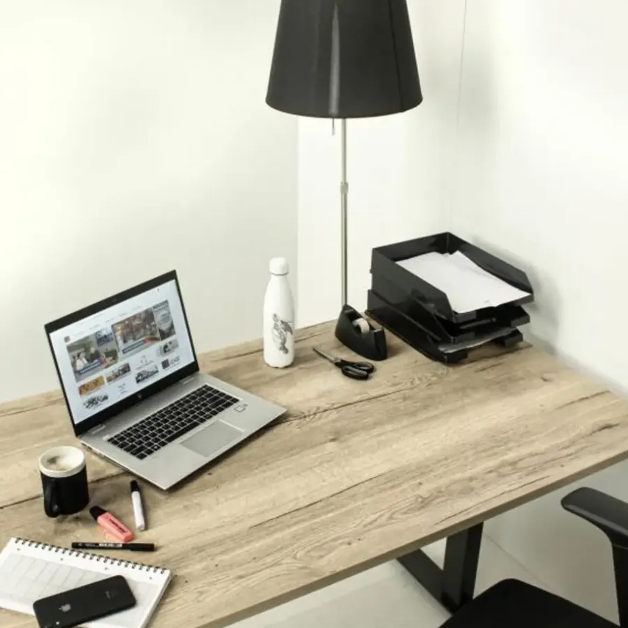 Zit-Sta-Bureaus-MRC EASY elektrisch ARBO zit-sta bureau - 140x80 cm - robuust eiken