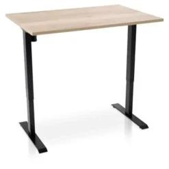 MRC EASY Set - Zit-sta bureau + bureaustoel - 140x80 - robuust eiken