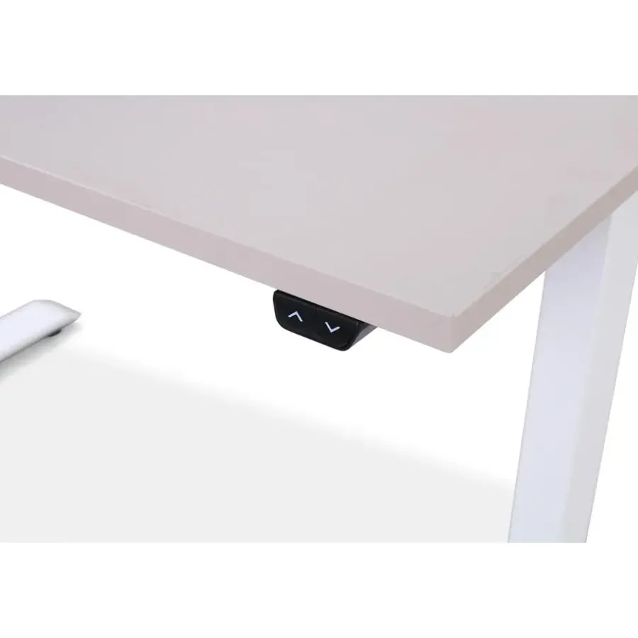 Zit-Sta-Bureaus-Lineaflex MRC MRC EASY Zit-Sta Bureau – Elektrisch Verstelbaar – 140x80 cm – Blad Sand Grey