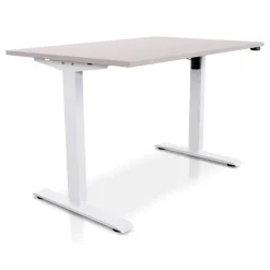 Zit-Sta-Bureaus-Lineaflex MRC MRC EASY Zit-Sta Bureau – Elektrisch Verstelbaar – 140x80 cm – Blad Sand Grey