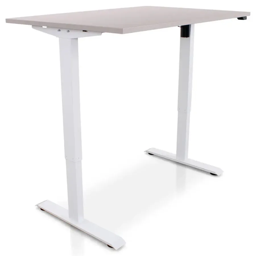 Zit-Sta-Bureaus-Lineaflex MRC MRC EASY Zit-Sta Bureau – Elektrisch Verstelbaar – 140x80 cm – Blad Sand Grey