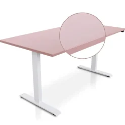 Lineaflex MRC MRC EASY Zit-Sta Bureau – Elektrisch Verstelbaar – 160x80 cm – Blad Dusty Rose