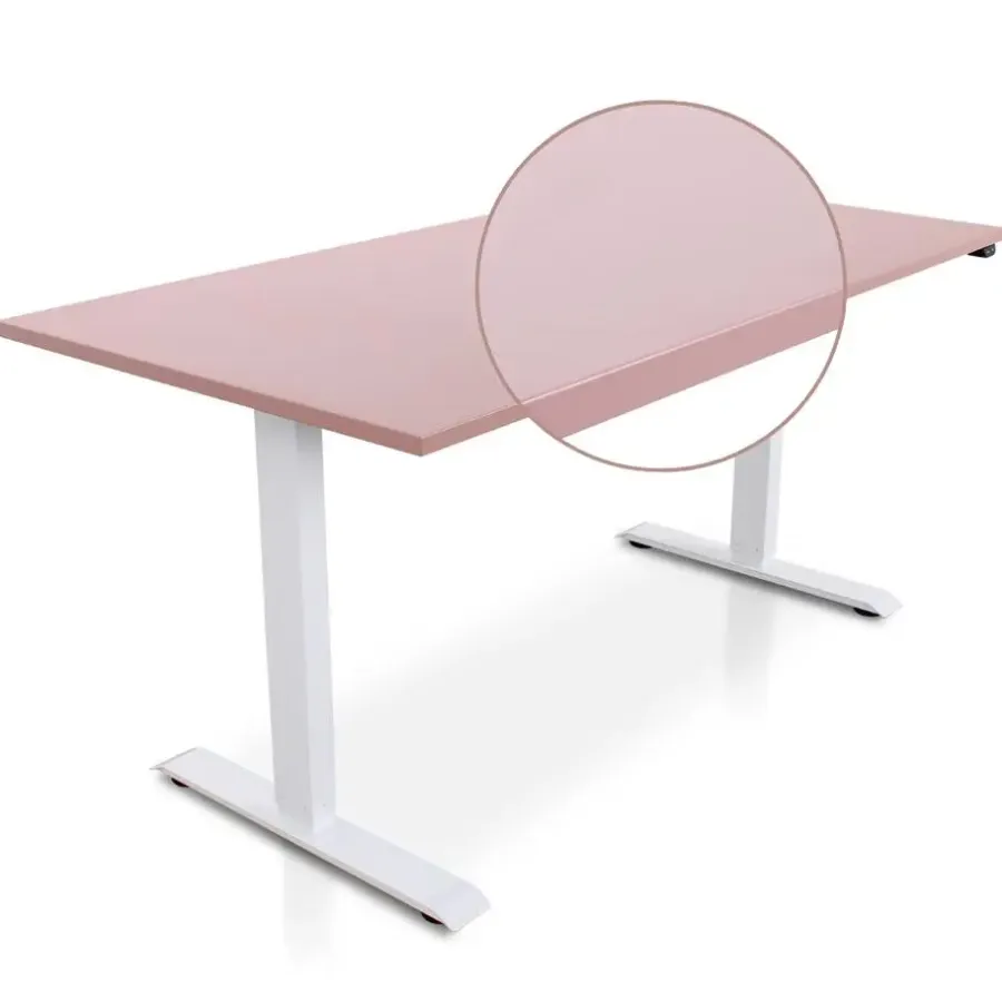 Lineaflex MRC MRC EASY Zit-Sta Bureau – Elektrisch Verstelbaar – 160x80 cm – Blad Dusty Rose