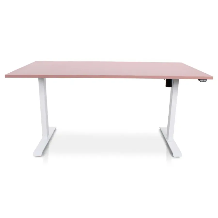 Lineaflex MRC MRC EASY Zit-Sta Bureau – Elektrisch Verstelbaar – 160x80 cm – Blad Dusty Rose