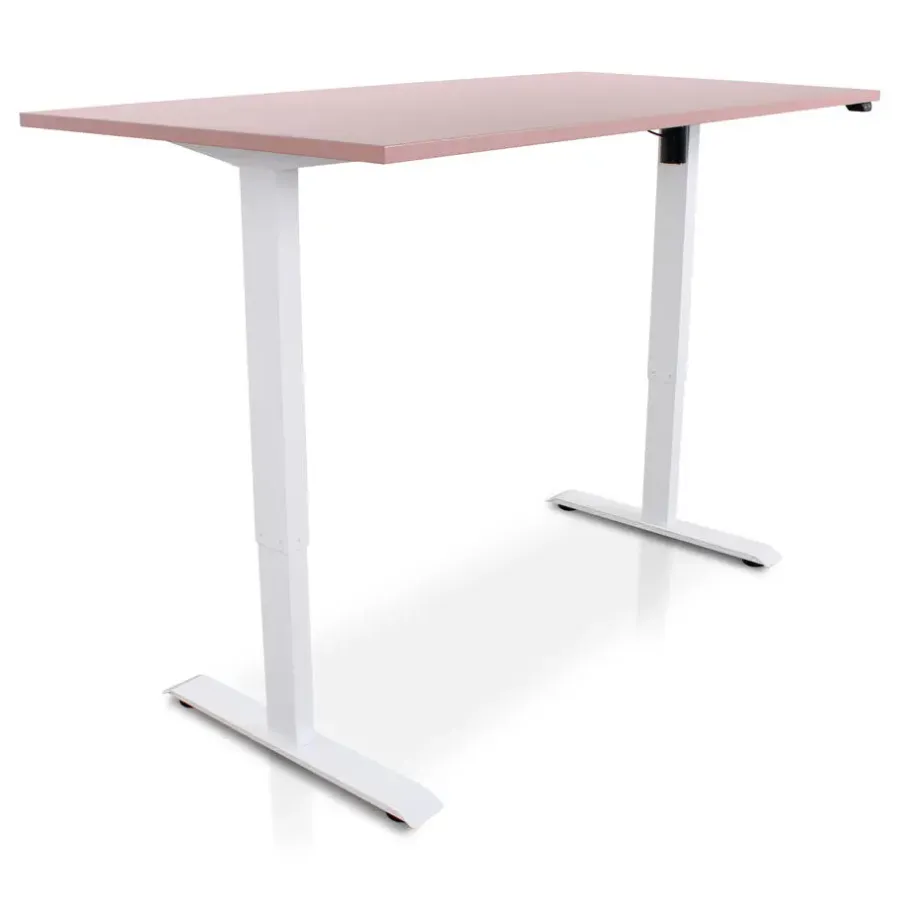 Lineaflex MRC MRC EASY Zit-Sta Bureau – Elektrisch Verstelbaar – 160x80 cm – Blad Dusty Rose