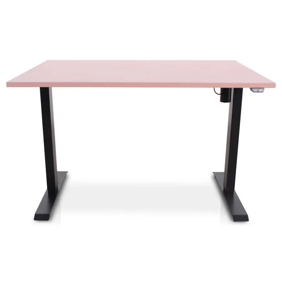 Lineaflex MRC MRC EASY Zit-Sta Bureau – Elektrisch Verstelbaar – 140x80 cm – Blad Dusty Rose
