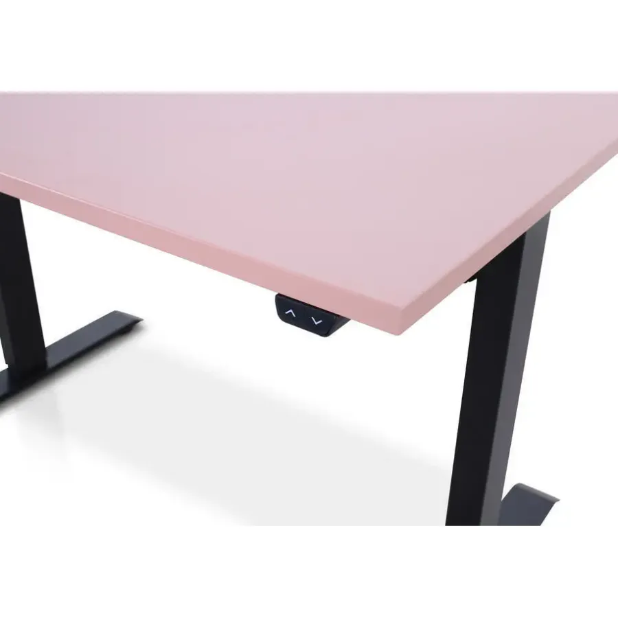 Lineaflex MRC MRC EASY Zit-Sta Bureau – Elektrisch Verstelbaar – 140x80 cm – Blad Dusty Rose