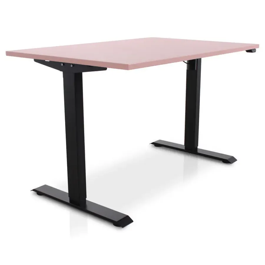 Lineaflex MRC MRC EASY Zit-Sta Bureau – Elektrisch Verstelbaar – 140x80 cm – Blad Dusty Rose