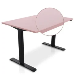 Lineaflex MRC MRC EASY Zit-Sta Bureau – Elektrisch Verstelbaar – 120x80 cm – Blad Dusty Rose