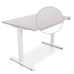 Zit-Sta-Bureaus-Lineaflex MRC MRC EASY Zit-Sta Bureau – Elektrisch Verstelbaar – 120x80 cm – Blad Sand Grey