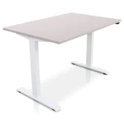 Zit-Sta-Bureaus-Lineaflex MRC MRC EASY Zit-Sta Bureau – Elektrisch Verstelbaar – 120x80 cm – Blad Sand Grey