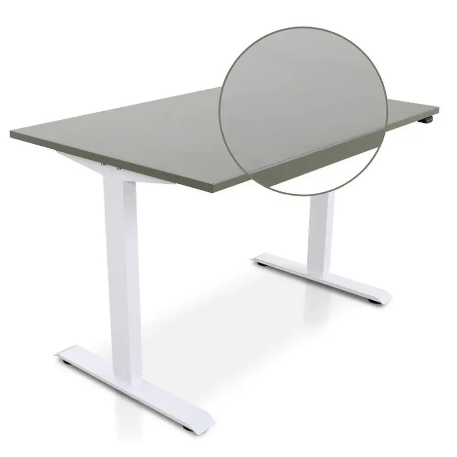 Zit-Sta-Bureaus-Lineaflex MRC MRC EASY Zit-Sta Bureau – Elektrisch Verstelbaar – 140x80 cm – Blad Forest Green