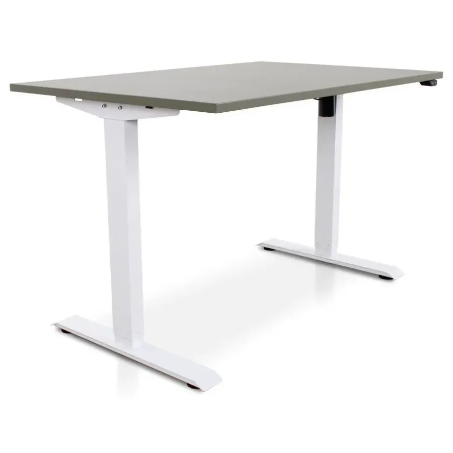 Zit-Sta-Bureaus-Lineaflex MRC MRC EASY Zit-Sta Bureau – Elektrisch Verstelbaar – 140x80 cm – Blad Forest Green