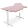 Zit-Sta-Bureaus-Lineaflex MRC MRC EASY Zit-Sta Bureau – Elektrisch Verstelbaar – 120x80 cm – Blad Dusty Rose