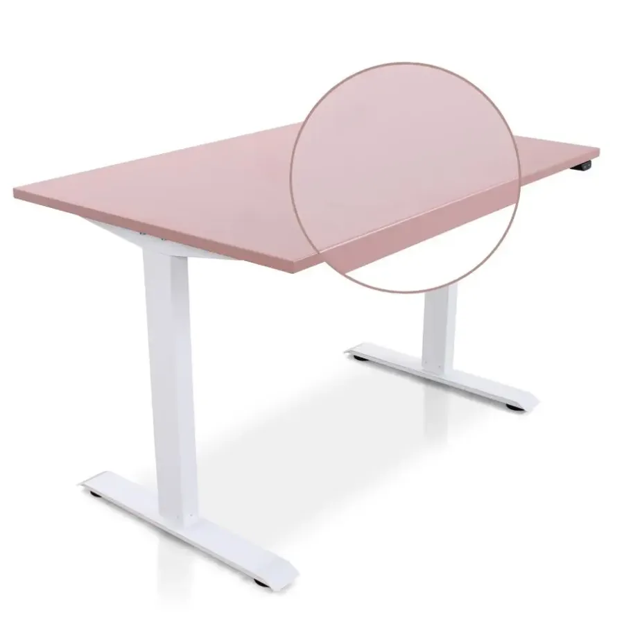 Zit-Sta-Bureaus-Lineaflex MRC MRC EASY Zit-Sta Bureau – Elektrisch Verstelbaar – 120x80 cm – Blad Dusty Rose