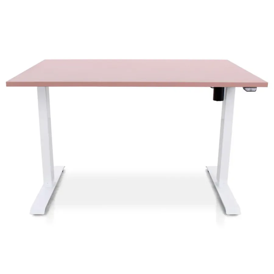 Zit-Sta-Bureaus-Lineaflex MRC MRC EASY Zit-Sta Bureau – Elektrisch Verstelbaar – 120x80 cm – Blad Dusty Rose